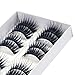 GCIYAEN 10 Pair/Lot Thick Long Crisscross False Eyelashes Fake Eye Lashes Flexible Wispy False lashes for Beautiful Natural Looking Black