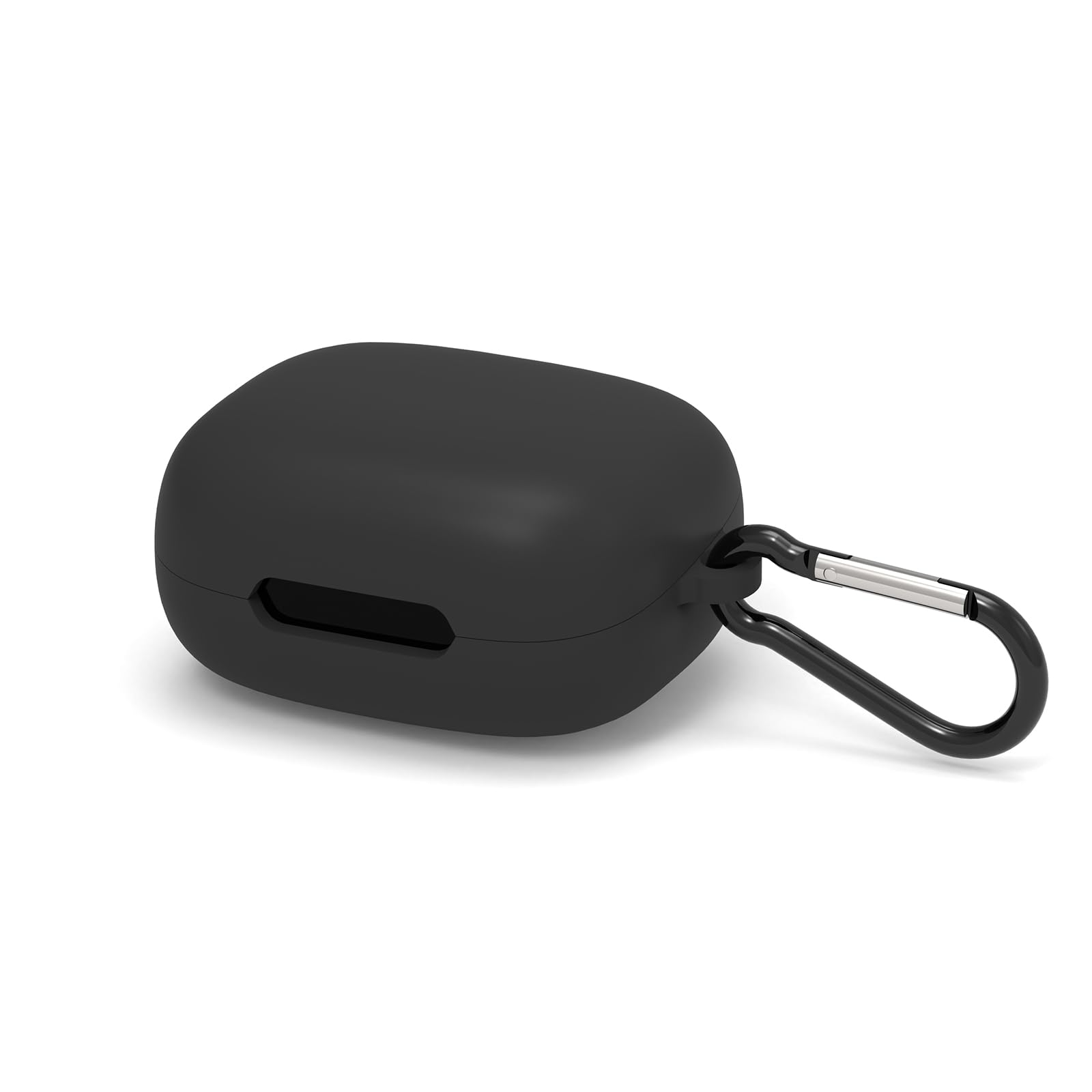 Geekria Silicone Case Cover Compatible with Soundcore by Anker C30i True Wireless Earbuds, Protective Earphones Skin Cover with Keychain Hook, Charging Port Accessible (Black)