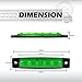 Meerkatt (Pack of 10) 3.8 Inch Green 6 LED Side Clearance Marker Light Indicators Lamp License Decoration Fender Rear Tail Trailer Truck Cap Camper Buses Pickup Vans ATV Lorries Jeep 12v DC Model TK12thumb 1