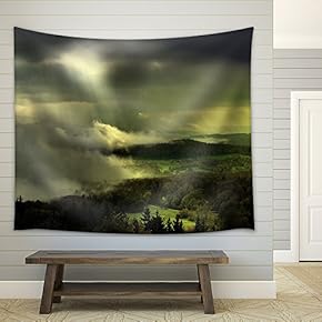 Path to Light Through a Dark - Fabric Wall Tapestry Home Decor - 51x60 inches