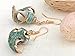 Alilang Womens Multicolor Golden Accent Ocean Seashell Conch Mermaid Sea Witch Drop Dangle Earrings, Green