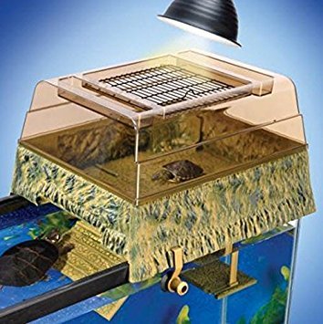 Penn Plax Reptology Life Science Turtle-Topper Above-Tank Basking Platform (Natural Green)
