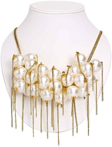 ChicKraft Hip and Happening Alloy Metal Acrylic Pearl Necklace