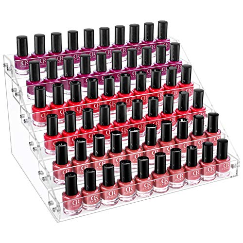 Gospire 6 Tier Clear Acrylic Nail Polish Ink Rack