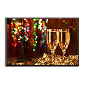 Framed Canvas Wall Art Wine Cups Canvas Prints Home Artwork Decoration for Living Room,Bedroom - 16x24 inches
