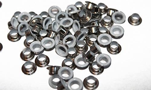 Trimming Shop Eyelets with Washers Durable Grommets for DIY Leathercraft Projects, Sewing & Repair Clothing, Scrapbooking & Handbag Decoration, 4mm, Matt White, 100pcs
