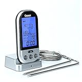 Umiwe Wireless Remote Digital Meat Thermometer and Timer with 2 Probe for Grilling BBQ Baking Oven