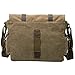 peacechaos Men's Canvas Leather DSLR SLR Vintage Camera Messenger Bag (Light Coffee)