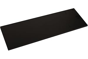 SSWBasics Laminated Black Melamine Shelf Board, 36”L x 12”W, Durable and Sleek Cabinet Replacement Shelves, Sturdy and Stylish Shelf Boards for Retail, Thrift, Business, Home, or Office