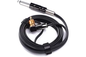 HAWINK Rotary Tattoo Machine Pen Spare Power Cord RCA Connector（Black） P315C-1