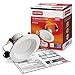 OSTWIN (4 Pack) 4 inch Dimmable LED Round Downlight, 10.5W (60W Replacement), Baffle Design, Retrofit Recessed Lighting, Can Light, LED Trim, 5000K (Daylight), 700lm, Damp Rated, UL & Energy Star