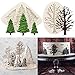 Set of 2 Christmas Tree Cake Fondant Molds, Silicone Little Fir Tree Branch Silhouettes Silicone Mold for Cake Cupcakes Decorating Sugarcraft Polymer Clay Epoxy Resin