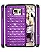Galaxy S6 Edge Plus Case, Style4U Studded Rhinestone Crystal Bling Hybrid Armor Case Cover for Samsung Galaxy S6 Edge Plus / S6 Edge + with 1 Style4U Stylus [Purple/Black]