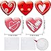 40 Pieces Valentines Hearts Cut-Outs with Glue Point Dots for Bulletin Board Classroom Decoration School Happy Valentines Day Wedding Anniversary Party Supplies, 5.9 x 5.9 Inch