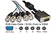 AYA 10Ft (10 Feet) Coaxial HD15 VGA to 5 BNC RGBHV Male to Male Cable with Ferrites