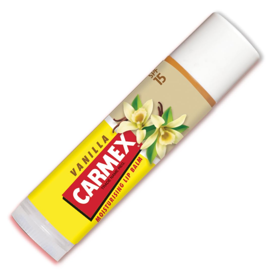 CARMEX Vanilla Moisturising Lip Balm Click Stick for Soft, Protected Lips with SPF15 (4.25g โ Pack of 1) โ image 1