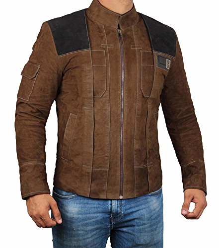 Genuine Suede Leather Jacket Men - Brown Jacket Costume | S [SU-HN-SO-LB-S]