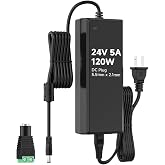 BTF-LIGHTING 24V 5A 120W Power Supply Adapter ETL Listed | 100-240V AC to 24V DC Converter Power Supply, 5.5x2.1mm Jack for Low Voltage LED Strip Lights, CCTV, Router, Electronics