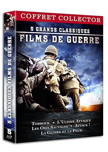 5 Classiques Films De Guerre : L'ultime Attaque (Zulu Dawn) + Les Oies Sauvages + La Gloire Et La Peur + Attack! (Attaque) + Tobrouk - Commando Vers L'enfer - Pack
