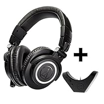 Audio-Technica ATH-M50x Professional Studio Monitor Headphones with Bluetooth Adapter-Amplifier BAL-M50X
