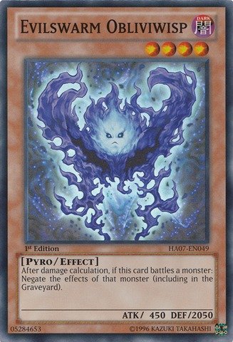 Yu-Gi-Oh! - Evilswarm Obliviwisp (HA07-EN049) - Hidden Arsenal 7: Knight of Stars - 1st Edition - Super Rare