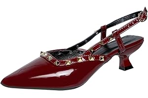 Women's Closed Toe Low Heels Sexy Pointed Toed Stiletto Pumps Sparkly Rhinestones Shoes 1.96 Inch Dress Ankle Strap Stilettos
