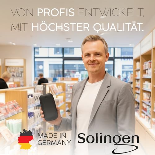 Solingen Manicure Set – Comparison Winner – Genuine Leather Case Handy and Soft – 7 Piece Complete Set for Men and Women marQus Made of Shiny Nickel-Plated Polished Steel