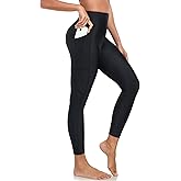 RELLECIGA Women's Swim Pants with Pockets High Waisted Swim Leggings Swim Pants for Women