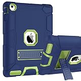 iPad 4 Case, iPad 2 Case, iPad 3 Case, BENTOBEN Kickstand Full-body 3 IN 1 Soft&Hard Protective Heavy Duty Rugged Shockproof Drop Resistance Anti-slip Cover for Apple iPad 2/3/4 Retina,Navy Blue/Green
