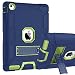 iPad 4 Case, iPad 2 Case, iPad 3 Case, BENTOBEN Kickstand Full-body 3 IN 1 Soft&Hard Protective Heavy Duty Rugged Shockproof Drop Resistance Anti-slip Cover for Apple iPad 2/3/4 Retina,Navy Blue/Green