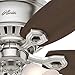 Hunter Fan Company, 53328, 52 inch Builder Brushed Nickel Low Profile Ceiling Fan with LED Light Kit and Pull Chain
