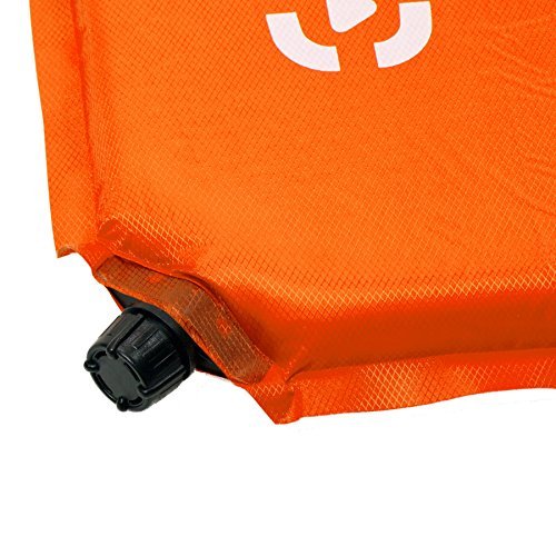 Winterial Lightweight Self Inflating Sleeping Pad, Great for Backpacking and Camping, Orange - Thumbnail 3