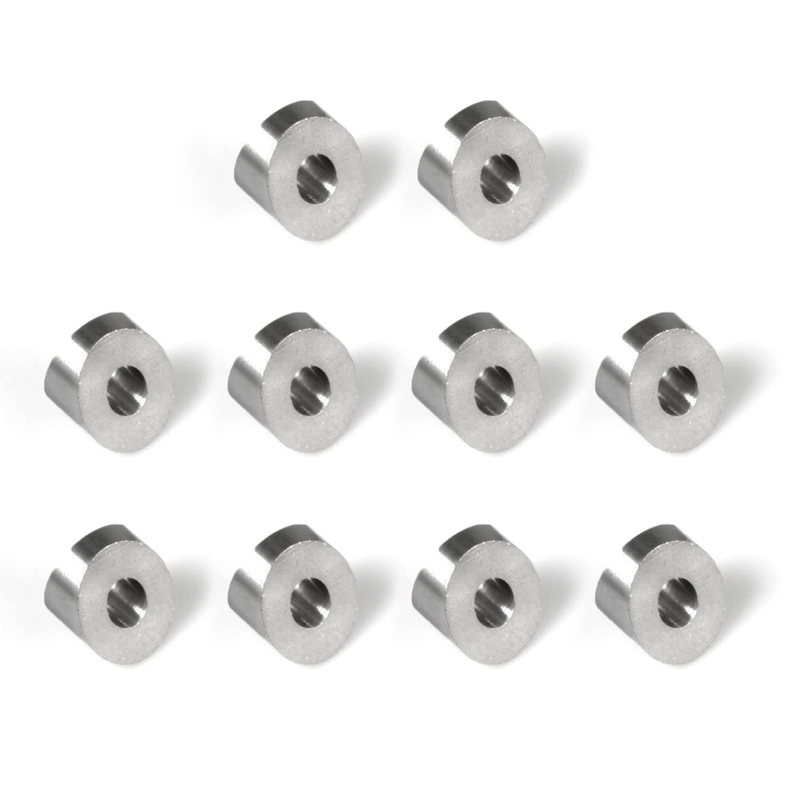 SPEEDWOX 10 Pcs 1/4" 30 Degree Angle Beveled Washers, 316 Stainless Steel Angled Washers, Suit for 1/8" to 3/16" Wire Rope Cable Application