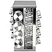 Adorox Steel Spice Rack - Round or Square Revolving Stainless Space Saving Kitchen Storage Organizer for Seasoning Dried Herbs (Square 16 Spice Jars)