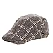 Home Prefer Kids Classic IVY newsboy Cap Boy's Vintage Cabbie Cap Woolen Flat Cap Tarton Irish Cap Coffee