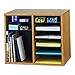 Safco Wooden Paper and Mail Organizer for Home Office and Classroom, Adjustable Shelves and Stackable