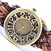 2013newestseller Brown Retro Vintage Classic Hollow Out Weave Wrap Around Wrist Watch
