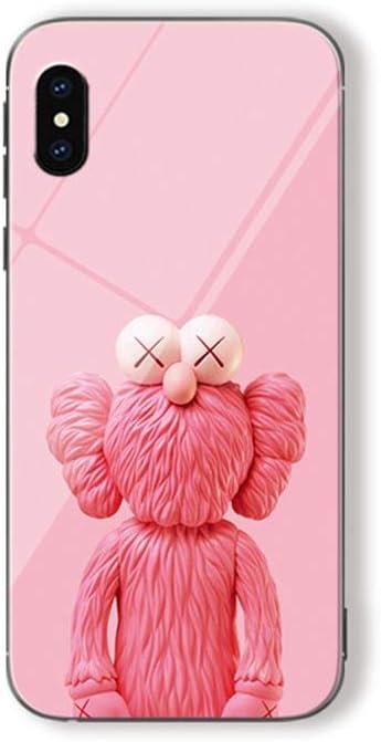 Yunhine KAWS Sesame Street Lightweight Tempered Glass Phone Case for iPhone 11
