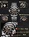 Mens Watches with Auto Date Chronograph Watch Men Sports Watches Waterproof 30M Full Steel Quartz Men's Black Watch