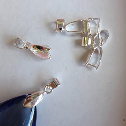 #Silver 14mm-50pcs - Silver/Gold Plated Jewelry Findings Bail Connector Bale Pinch Clasp of Pendant
