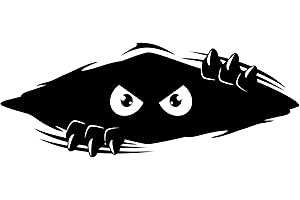 Stickios Car Decal - Peeking Monster Bumper Sticker for Cars, Trucks, Golf Carts, Vehicle Windows, Dents & Scratches - Large 