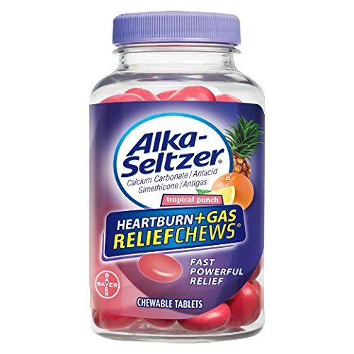 Alka-Seltzer Relief Chews Heartburn + Gas Tropical Punch, 82 Count