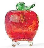 Handmade Crackle Glass Apple Fruit Fly Trap, In Red
