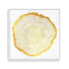 Framed Canvas Home Artwork Decoration Annual Ring Canvas Wall Art for Living Room, Bedroom - 16x16 inches