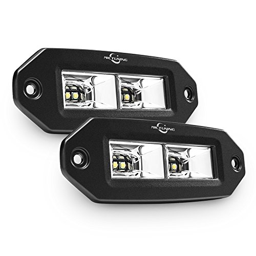 Buy MICTUNING Flush LED Pods, 2Pcs 40W Flood CREE LED Work Light Bar