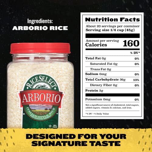 RiceSelect Arborio Rice for Italian Risotto, Premium Gluten Free Rice