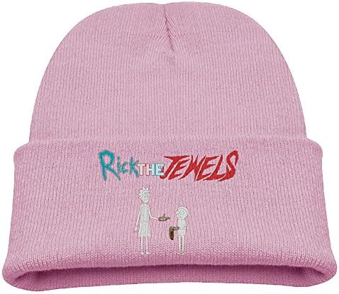 Run The Jewels Ricky And Morty Girls Super Soft Warm Winter Hat Pink