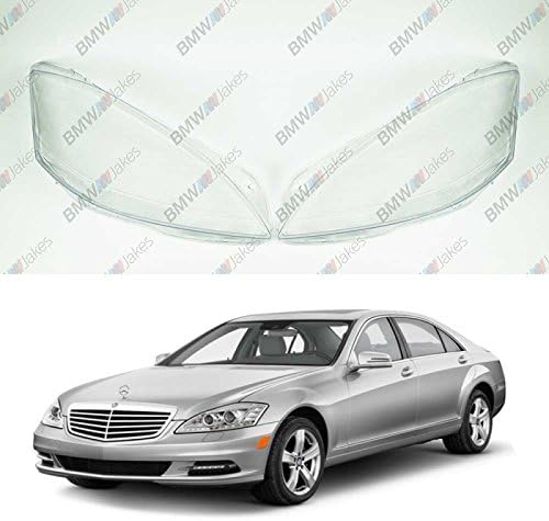 New Original Headlight Headlamp Lens Plastic Cover (PAIR) Mercedes S W221 2005 - 2009