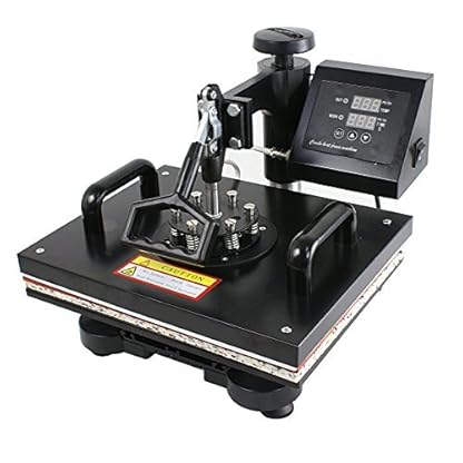ZENY Digital Heat Press Transfer 6 in 1 Swing Away Heat Press Machine for T-Shirt Mug Hat Plate Cap（6in 1）