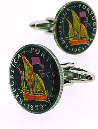 Gemelolandia Currency of Cufflinks Coat of Arms Portuguese Ship Portugal